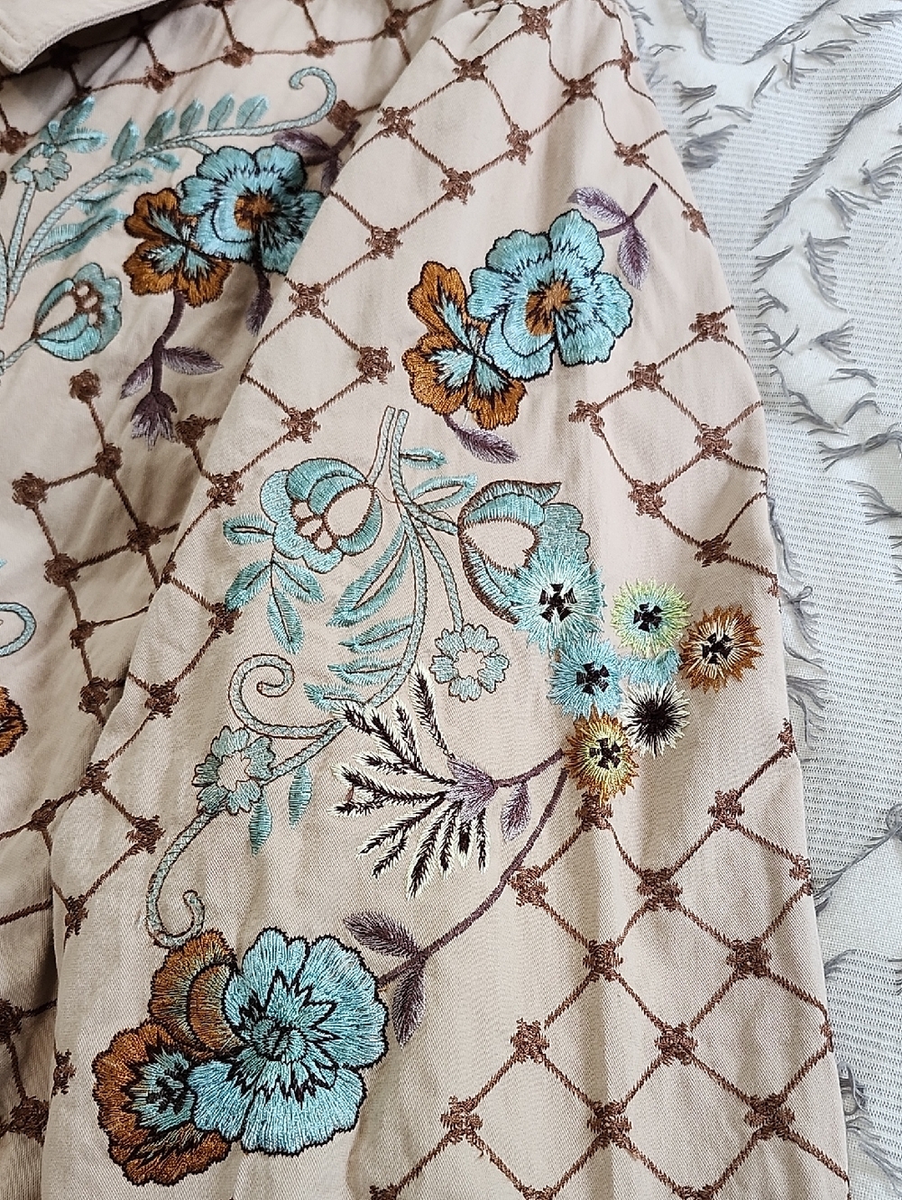 LOGO Lavish By Lori Goldstein Embroidered Boyfriend Jacket 2X - Picture 5 of 13